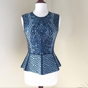 Peplum top BCBGMAXAZRIA size S